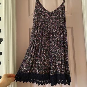 Navy Floral Romper